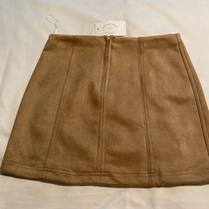 Suede skirt